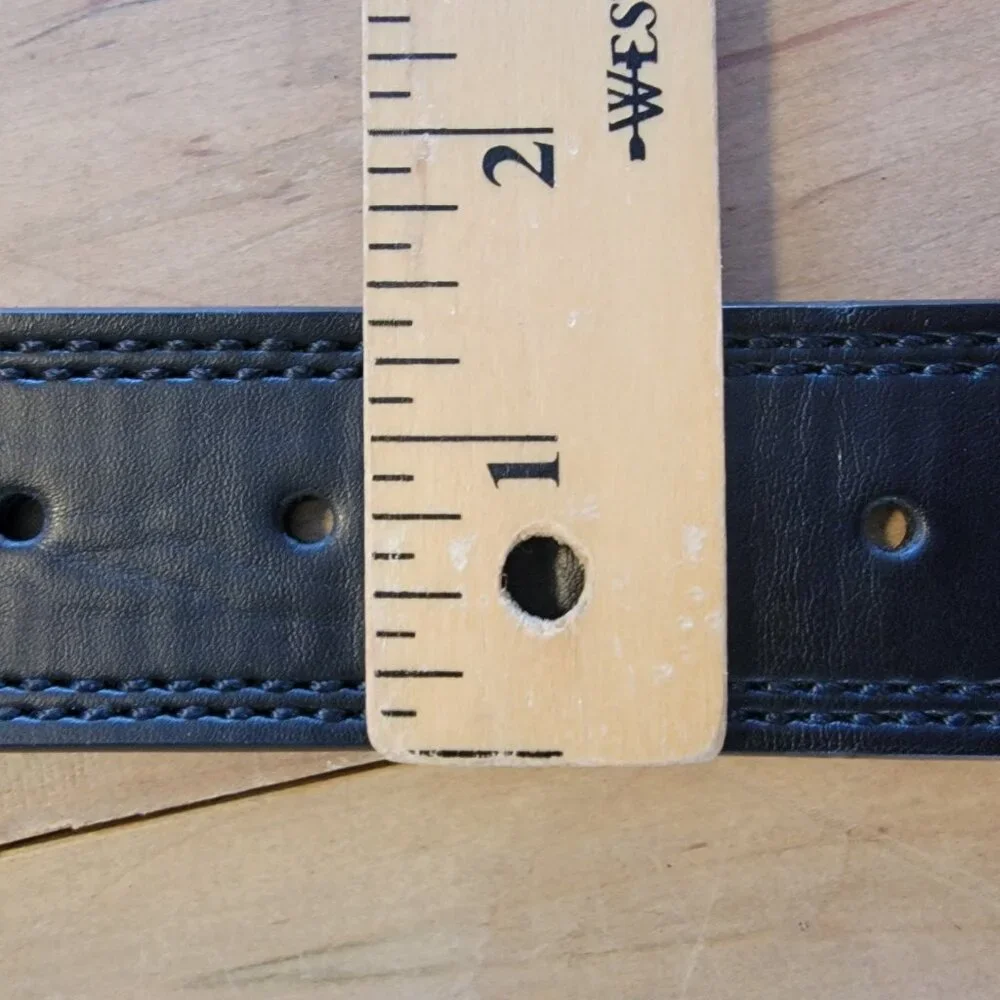 Levi's Belt Men's Brown Black Coated Leather Reversible Metal‎ Buckle 36 Classic